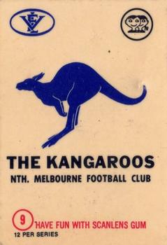 1974 Scanlens VFL - Club Stickers #9 Kangaroos Front